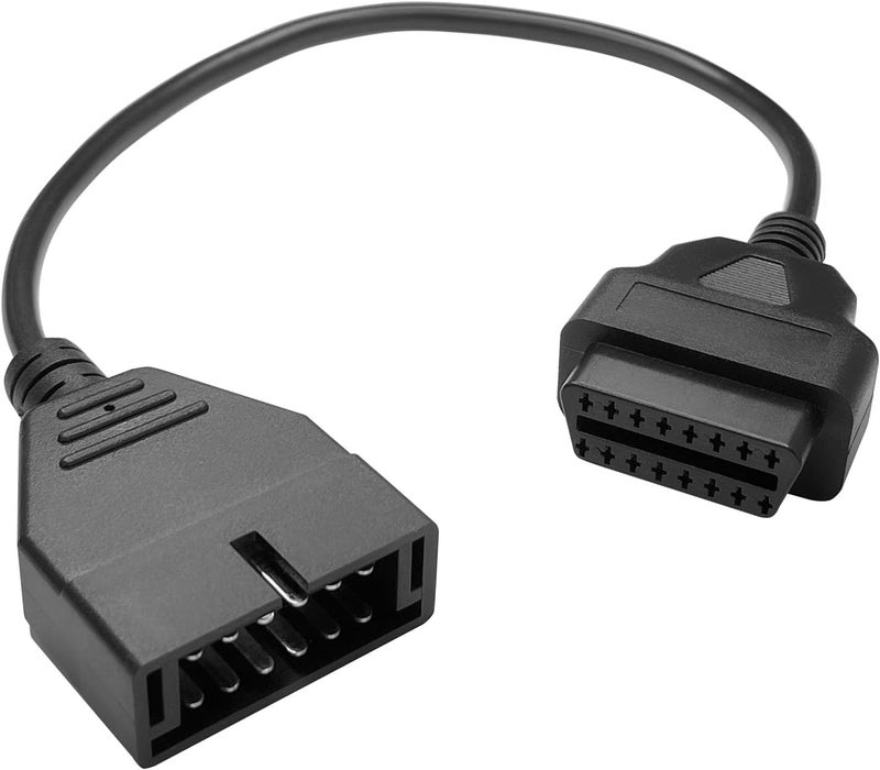 Hirificing OBD1 Scanner, OBD1 to OBD2 GM Adapter, OBD 1 Scanner Cable Code Reader OBD1 12 Pins to OBD2 OBD II 16 Pins Socket Scan Diagnostic Extension Tool Cable Connector Replacement for GM Popular - Image 1